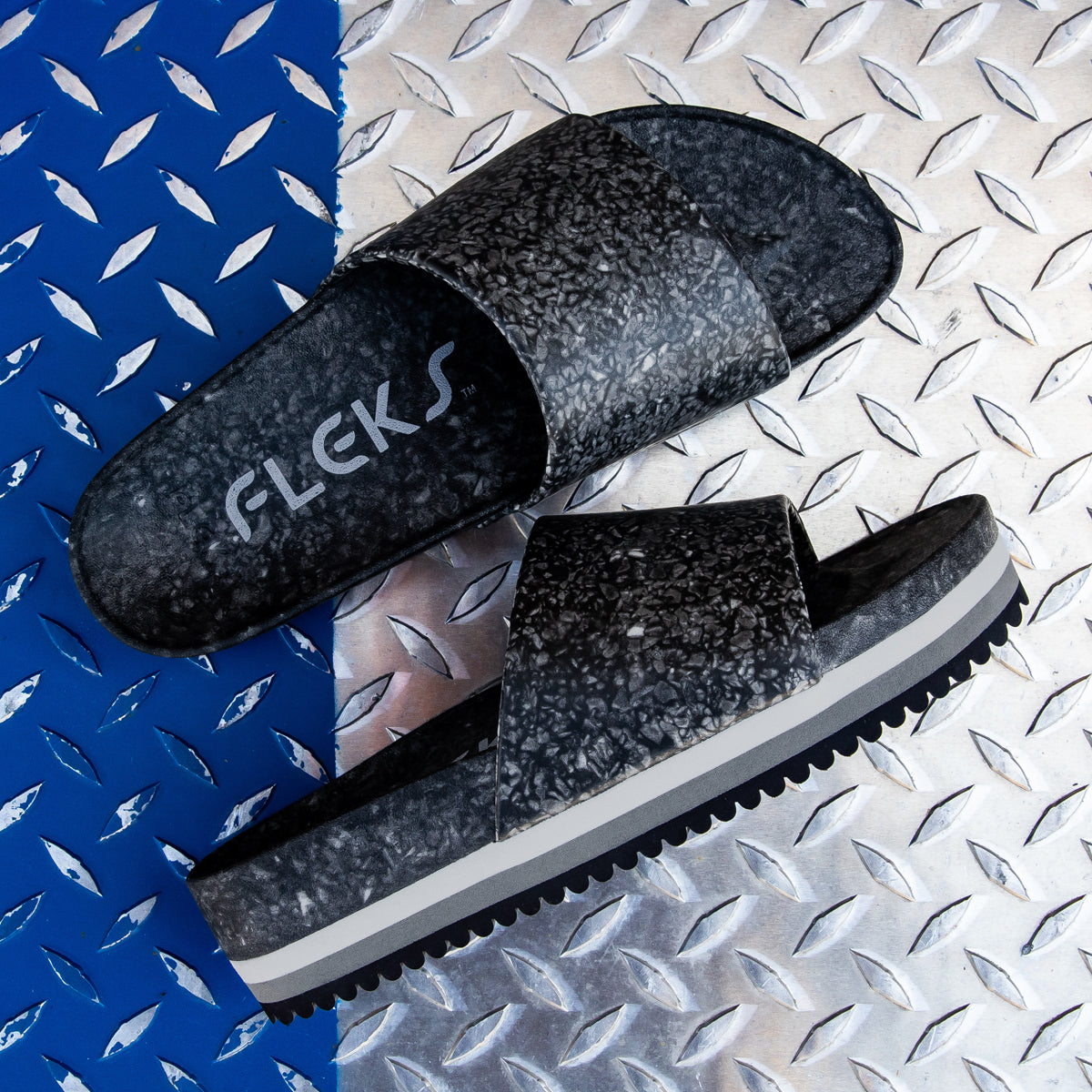 FLEKS East Beach Slide Sandals Night, Amazing Comfort FLEKS foam, Sz 11-11.5 NEW East Beach Slide Platform - Night | Fleks main image 2